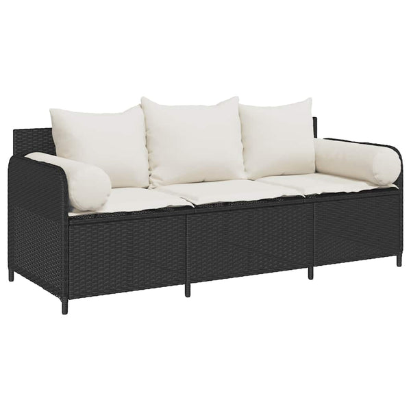 3-Personers Havesofa Med Hynder Polyrattan