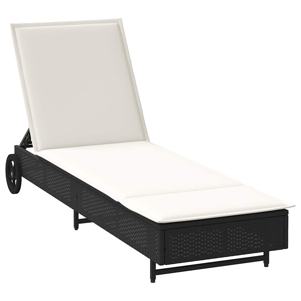 Liggestol Med Hjul Og Hynde Polyrattan