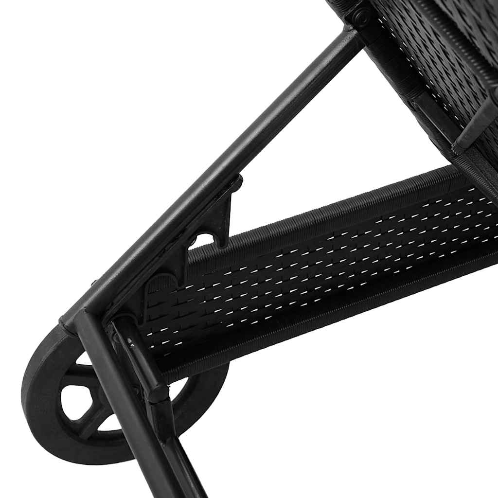 Liggestol Med Hjul Og Hynde Polyrattan
