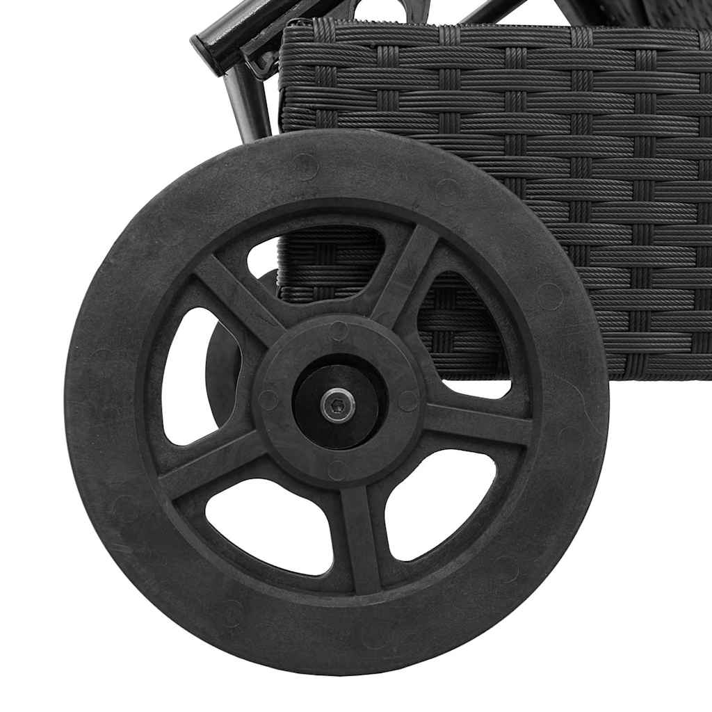 Liggestol Med Hjul Og Hynde Polyrattan