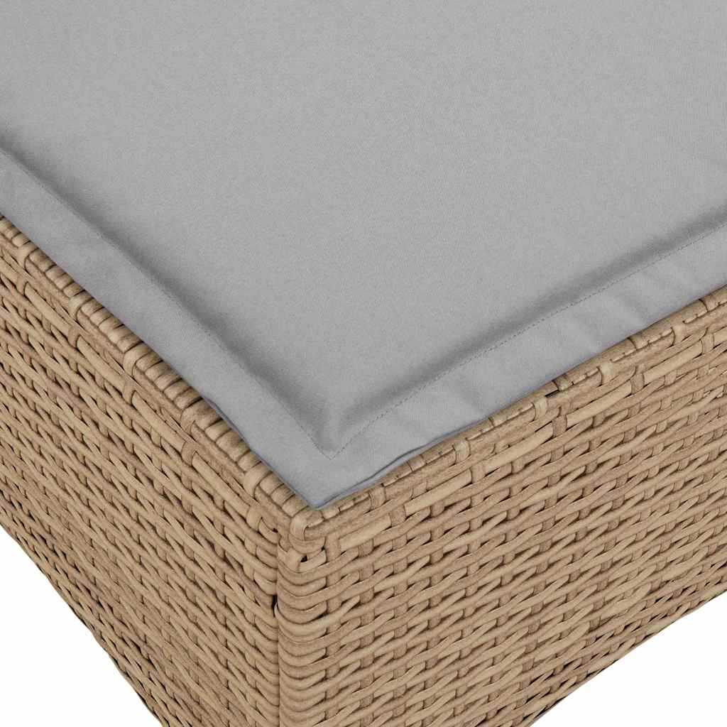 Sofasæt Til Haven 3 Dele Med Hynder L-Formet Polyrattan Beige