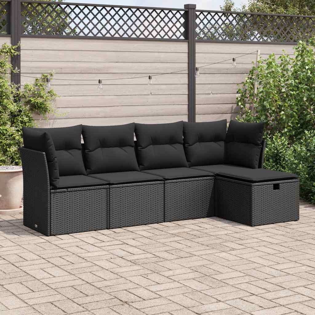 Sofasæt Til Haven 6 Dele Med Hynder Polyrattan Brun