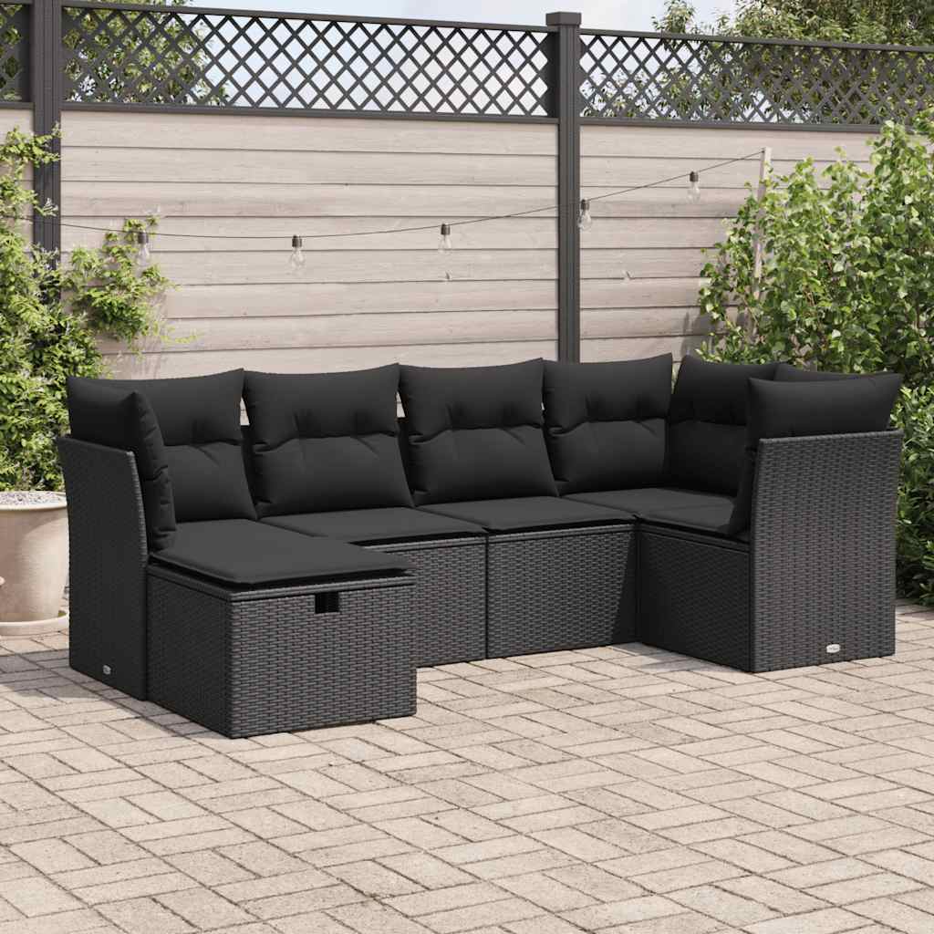 Sofasæt Til Haven 7 Dele Med Hynder Polyrattan Brun
