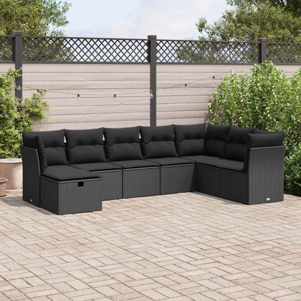 Sofasæt Til Haven 9 Dele Med Hynder Polyrattan Brun