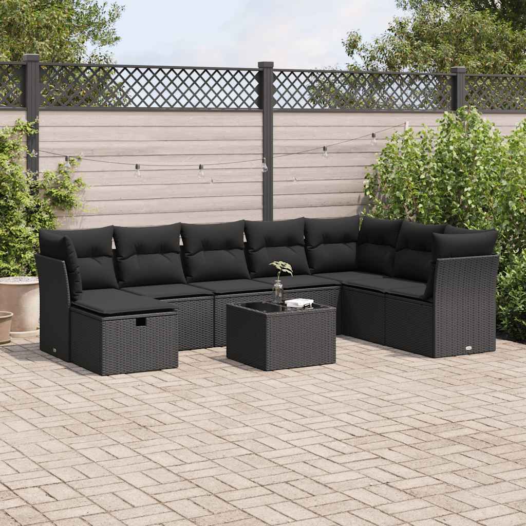 Sofasæt Til Haven 9 Dele Med Hynder Polyrattan Brun