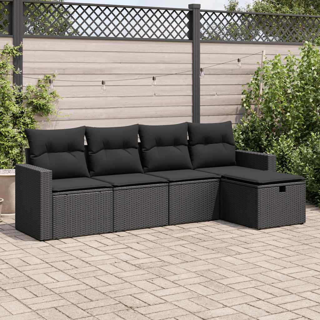 Sofasæt Til Haven 6 Dele Med Hynder Polyrattan Brun
