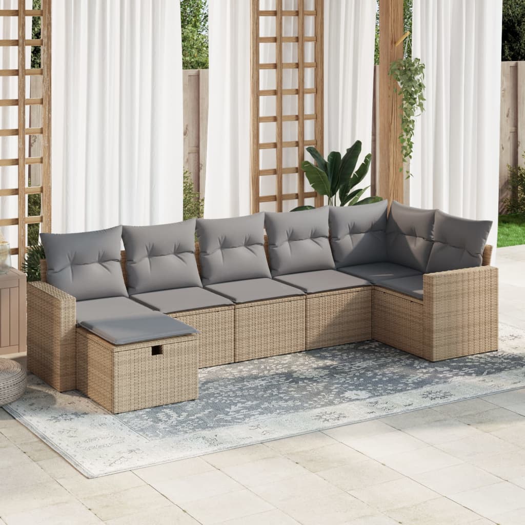 Sofasæt Til Haven 8 Dele Med Hynder Polyrattan Brun