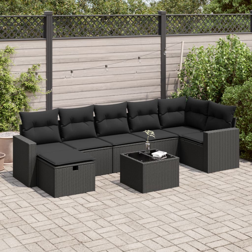 Sofasæt Til Haven 8 Dele Med Hynder Polyrattan Brun