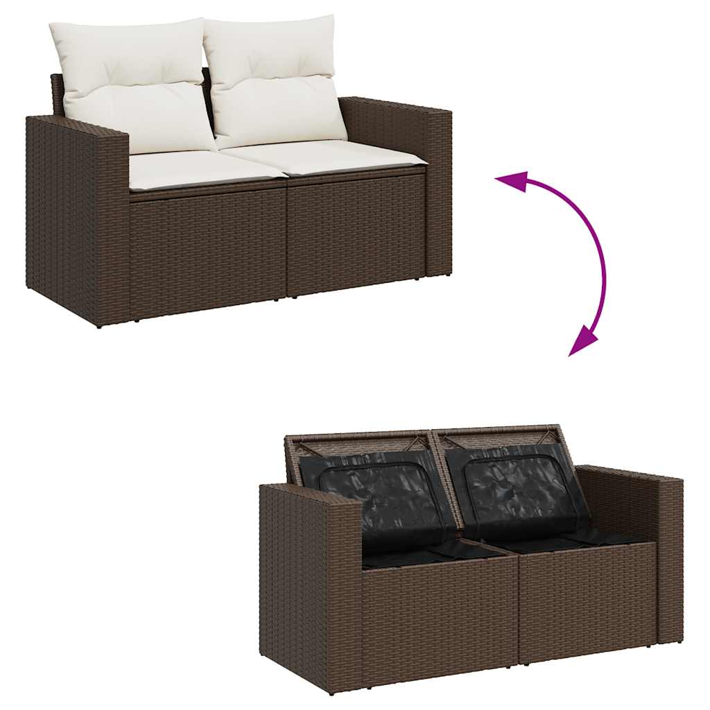 Sofasæt Til Haven 8 Dele Med Hynder Polyrattan Brun