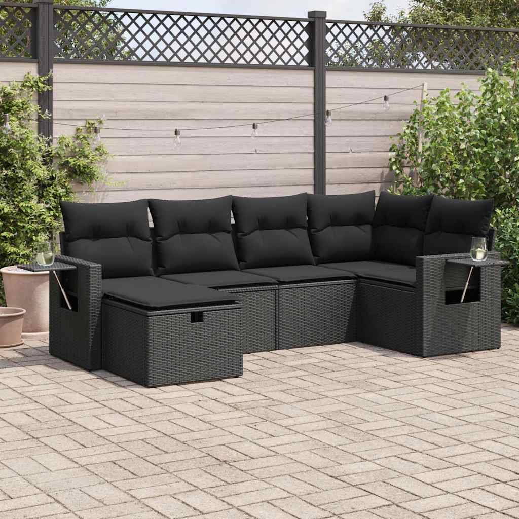 Sofasæt Til Haven 7 Dele Med Hynder Polyrattan Brun