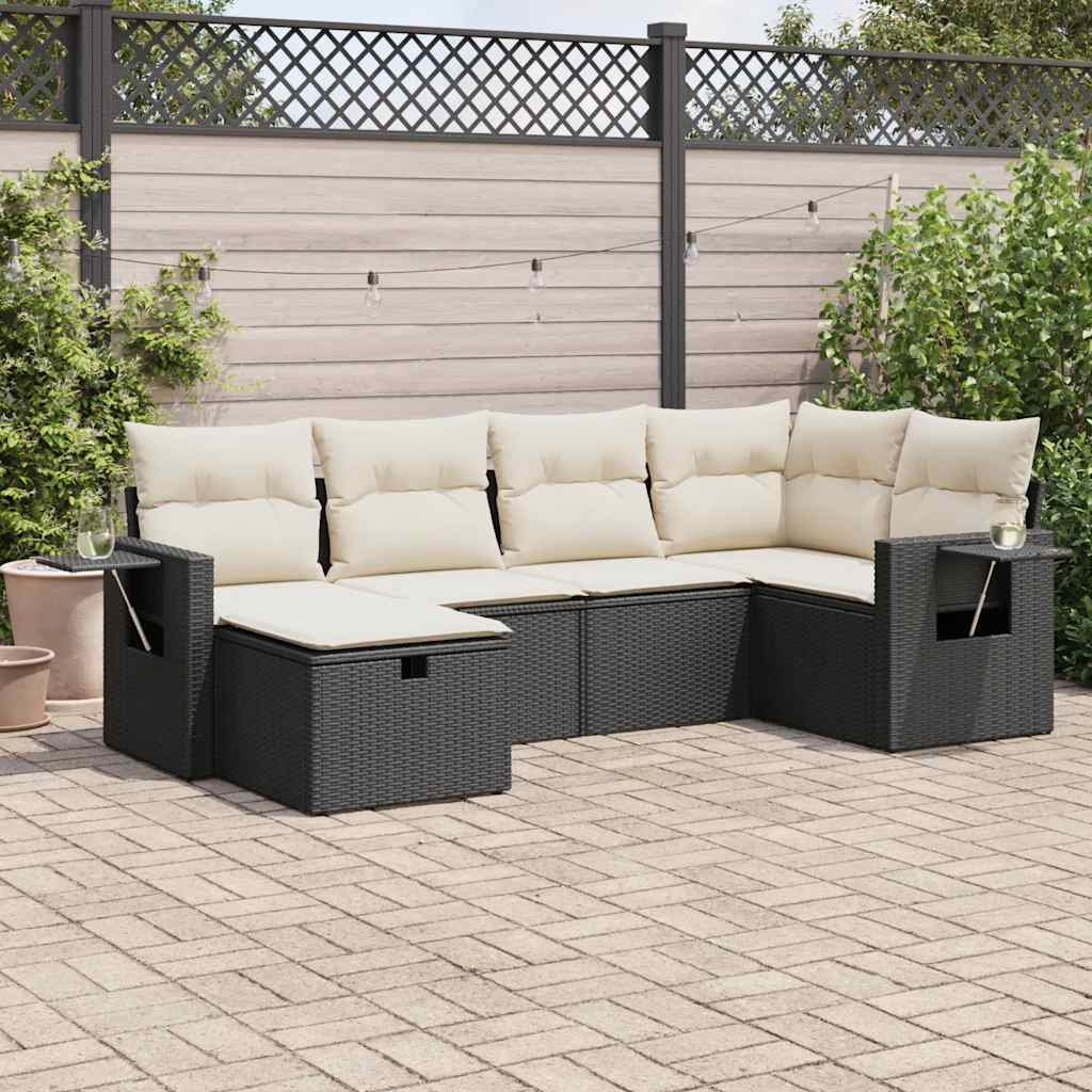 Sofasæt Til Haven 7 Dele Med Hynder Polyrattan Brun