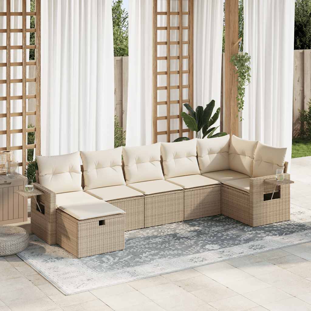 Sofasæt Til Haven 8 Dele Med Hynder Polyrattan Brun