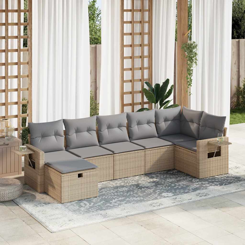 Sofasæt Til Haven 8 Dele Med Hynder Polyrattan Brun
