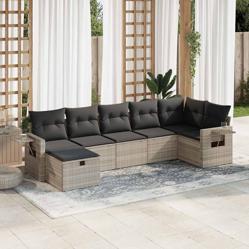 Sofasæt Til Haven 8 Dele Med Hynder Polyrattan Brun