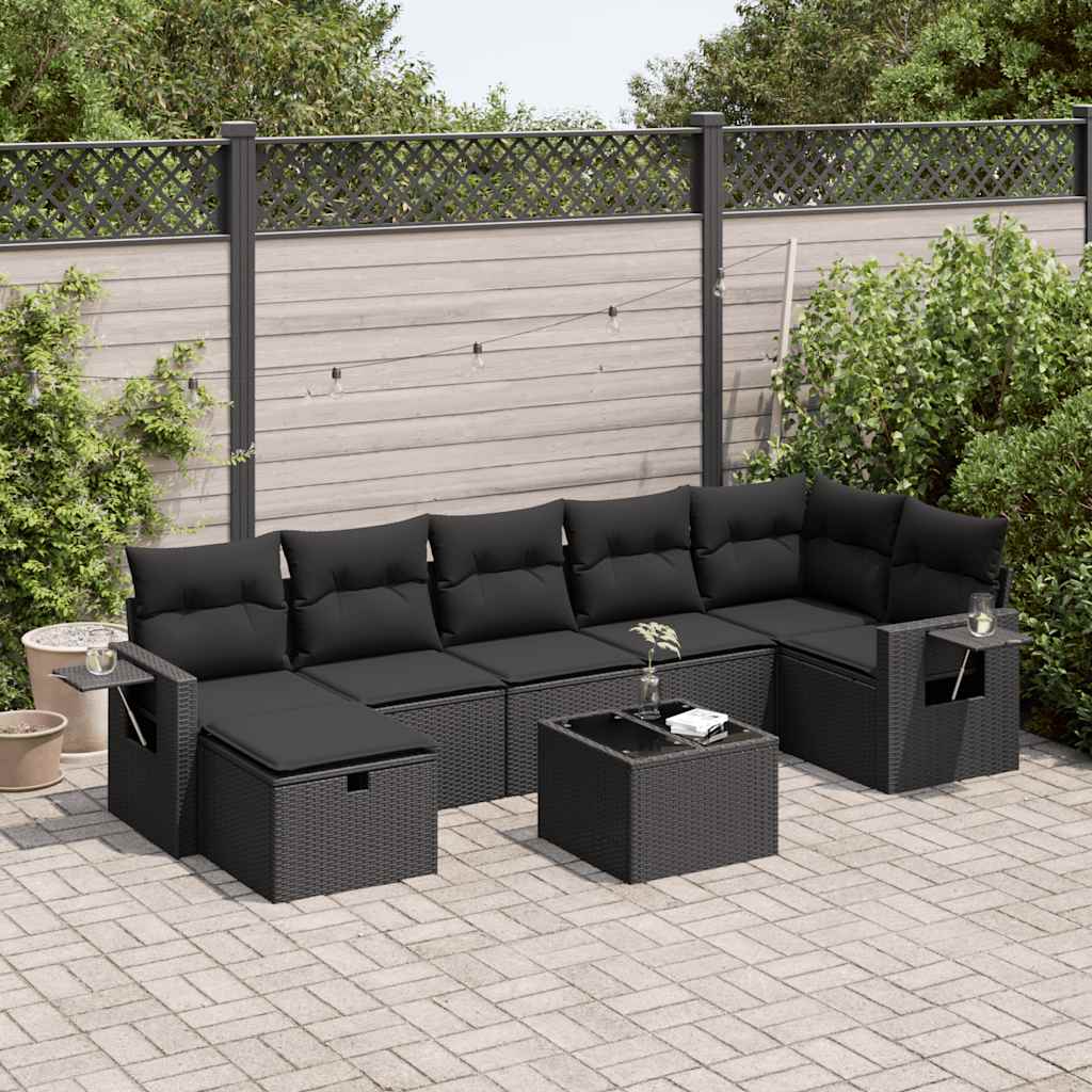 Sofasæt Til Haven 8 Dele Med Hynder Polyrattan Brun