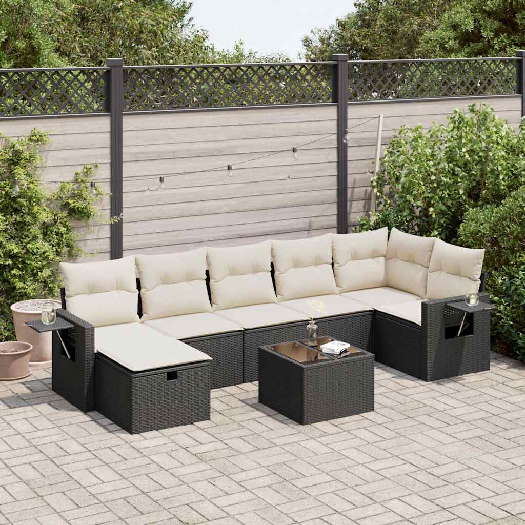Sofasæt Til Haven 8 Dele Med Hynder Polyrattan Brun