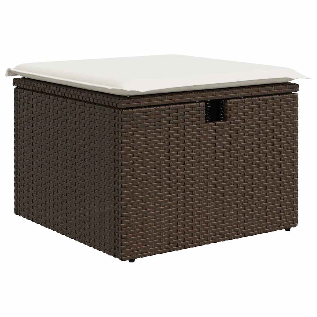 Sofasæt Til Haven 8 Dele Med Hynder Polyrattan Brun