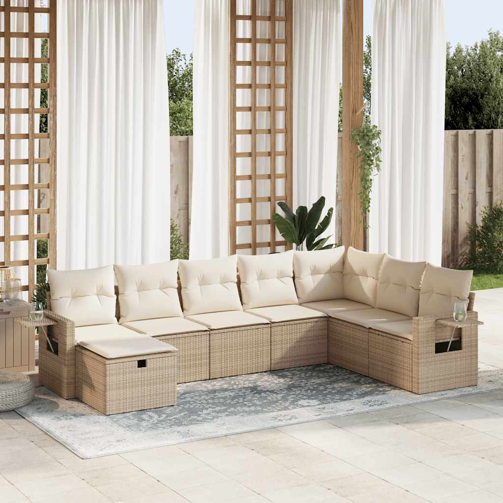 Sofasæt Til Haven 9 Dele Med Hynder Polyrattan Brun
