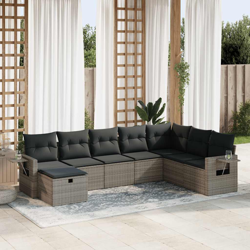 Sofasæt Til Haven 9 Dele Med Hynder Polyrattan Brun