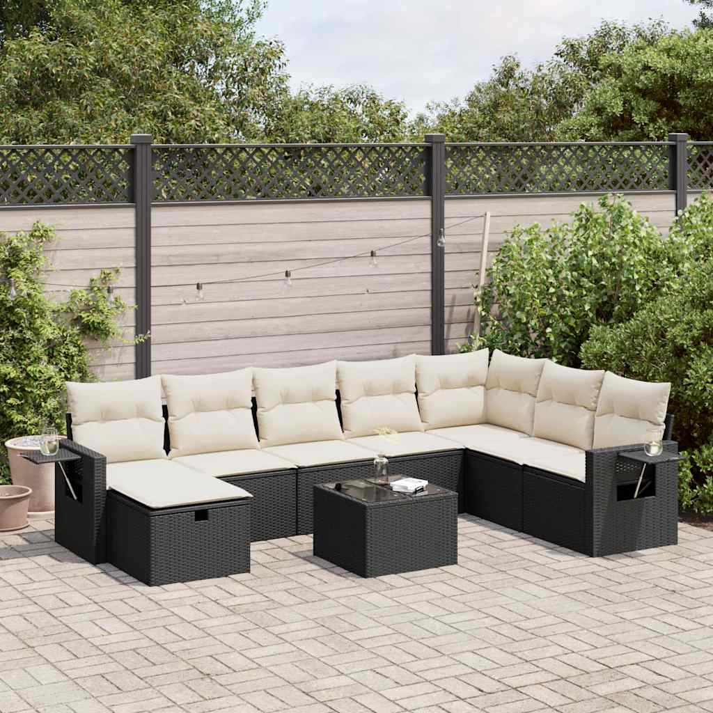 Sofasæt Til Haven 9 Dele Med Hynder Polyrattan Brun
