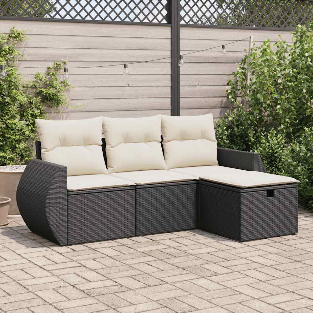 Sofasæt Til Haven 4 Dele Med Hynder Polyrattan Brun