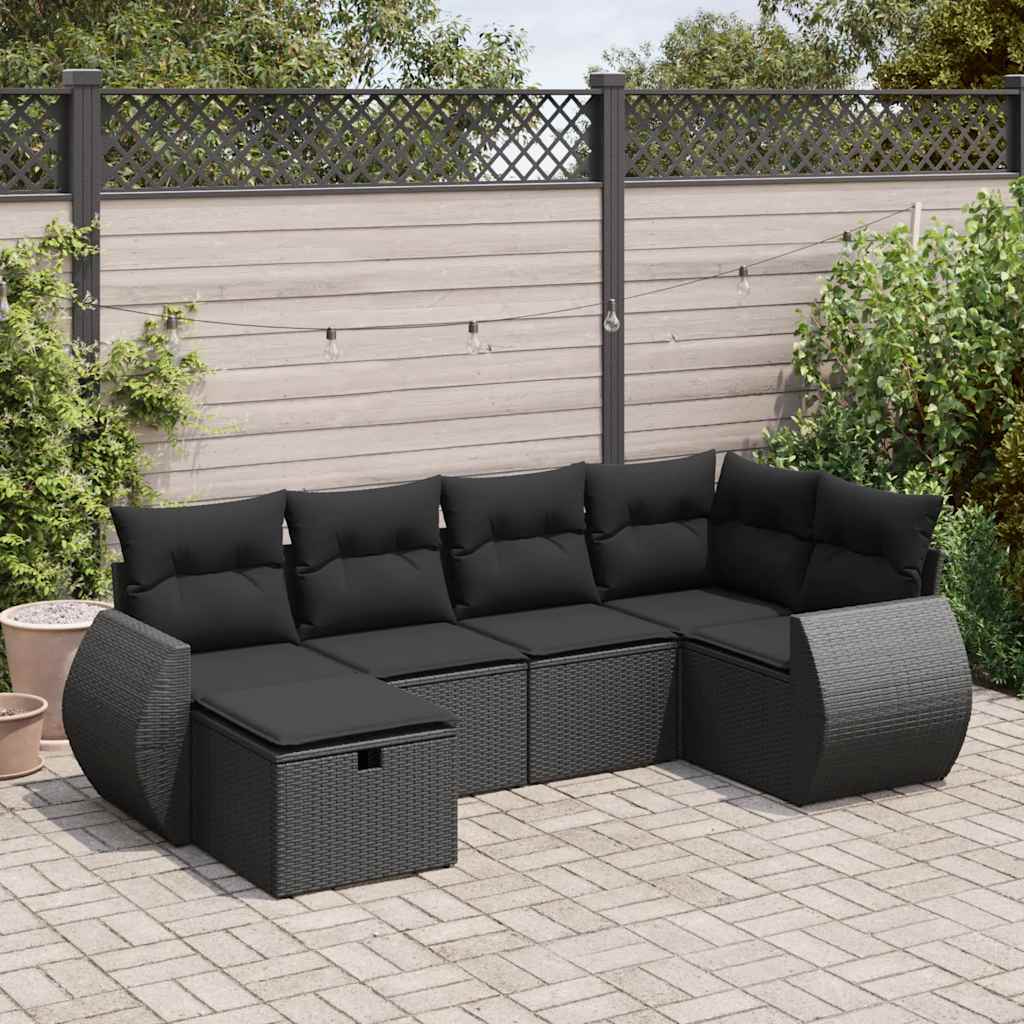 Sofasæt Til Haven 7 Dele Med Hynder Polyrattan Brun