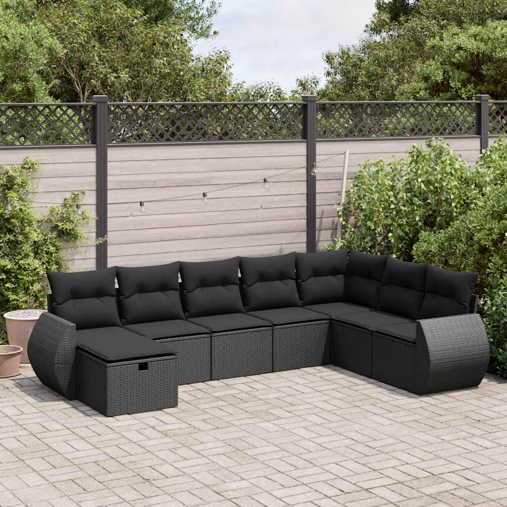 Sofasæt Til Haven 9 Dele Med Hynder Polyrattan Brun