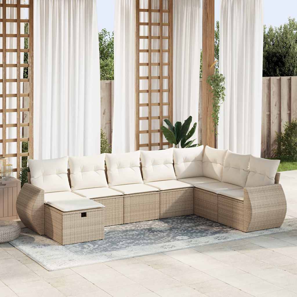 Sofasæt Til Haven 9 Dele Med Hynder Polyrattan Brun