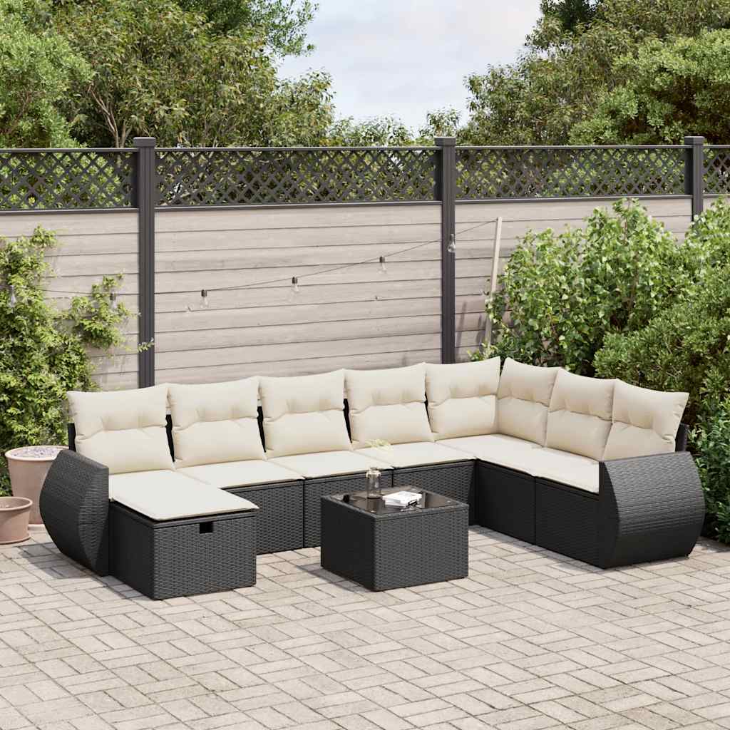 Sofasæt Til Haven 9 Dele Med Hynder Polyrattan Brun
