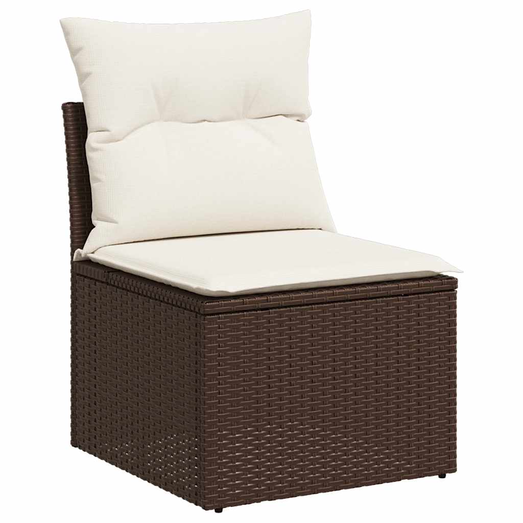 Sofasæt Til Haven 6 Dele Med Hynder Polyrattan Brun