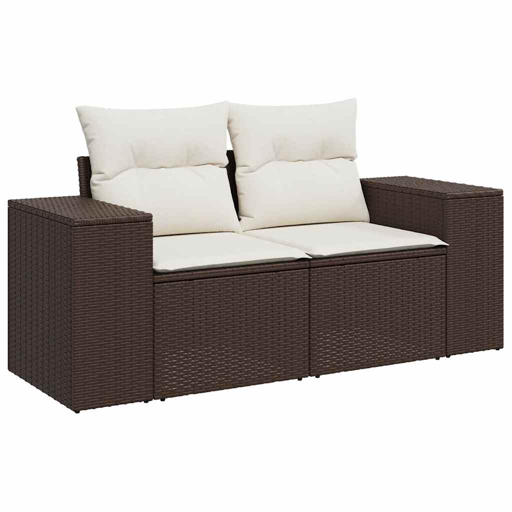 Sofasæt Til Haven 6 Dele Med Hynder Polyrattan Brun