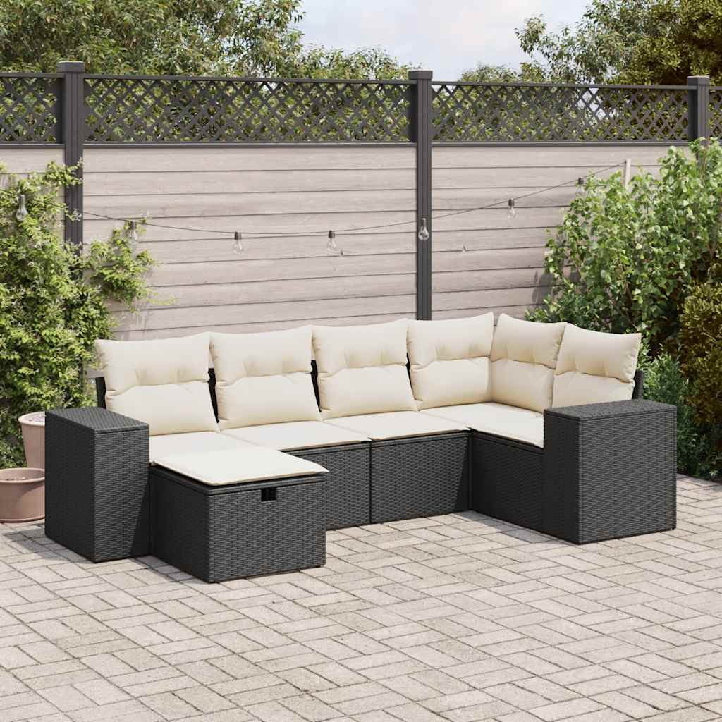 Sofasæt Til Haven 7 Dele Med Hynder Polyrattan Brun