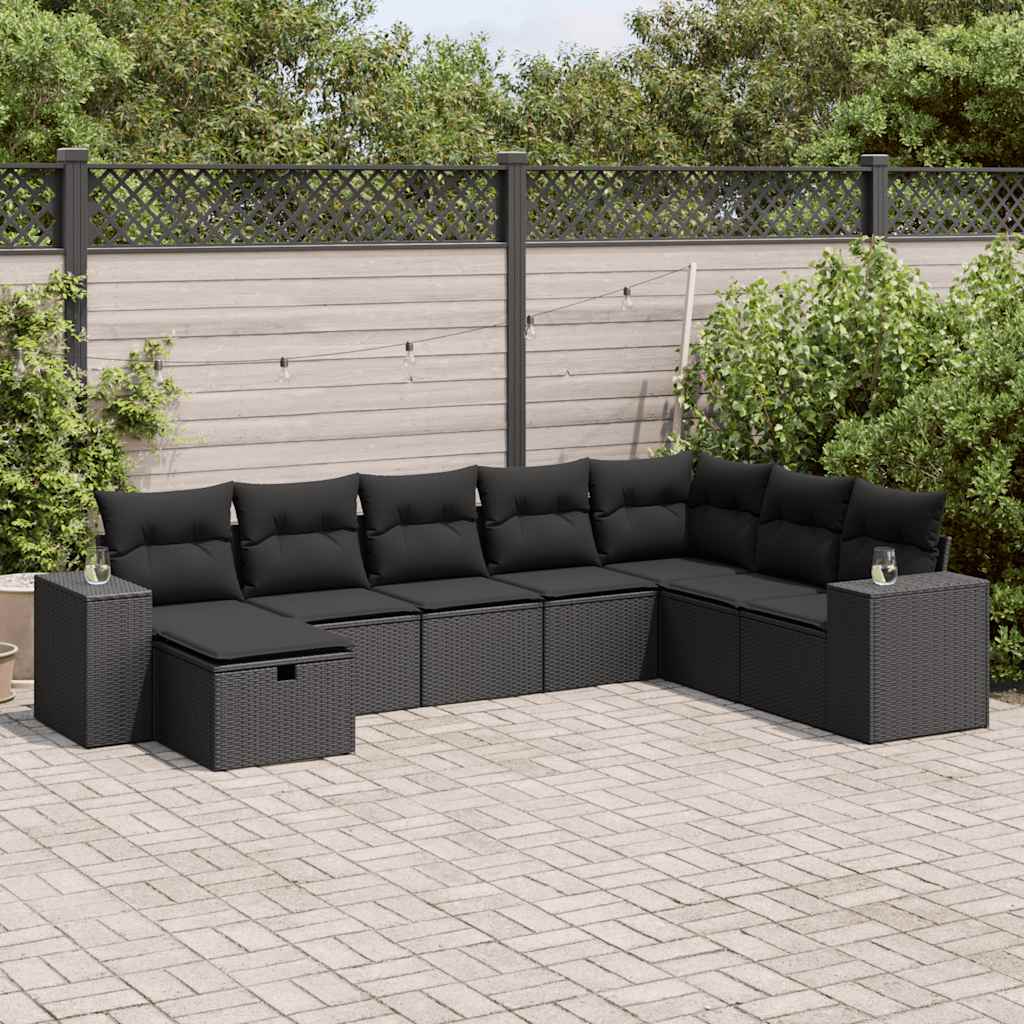 Sofasæt Til Haven 9 Dele Med Hynder Polyrattan Brun