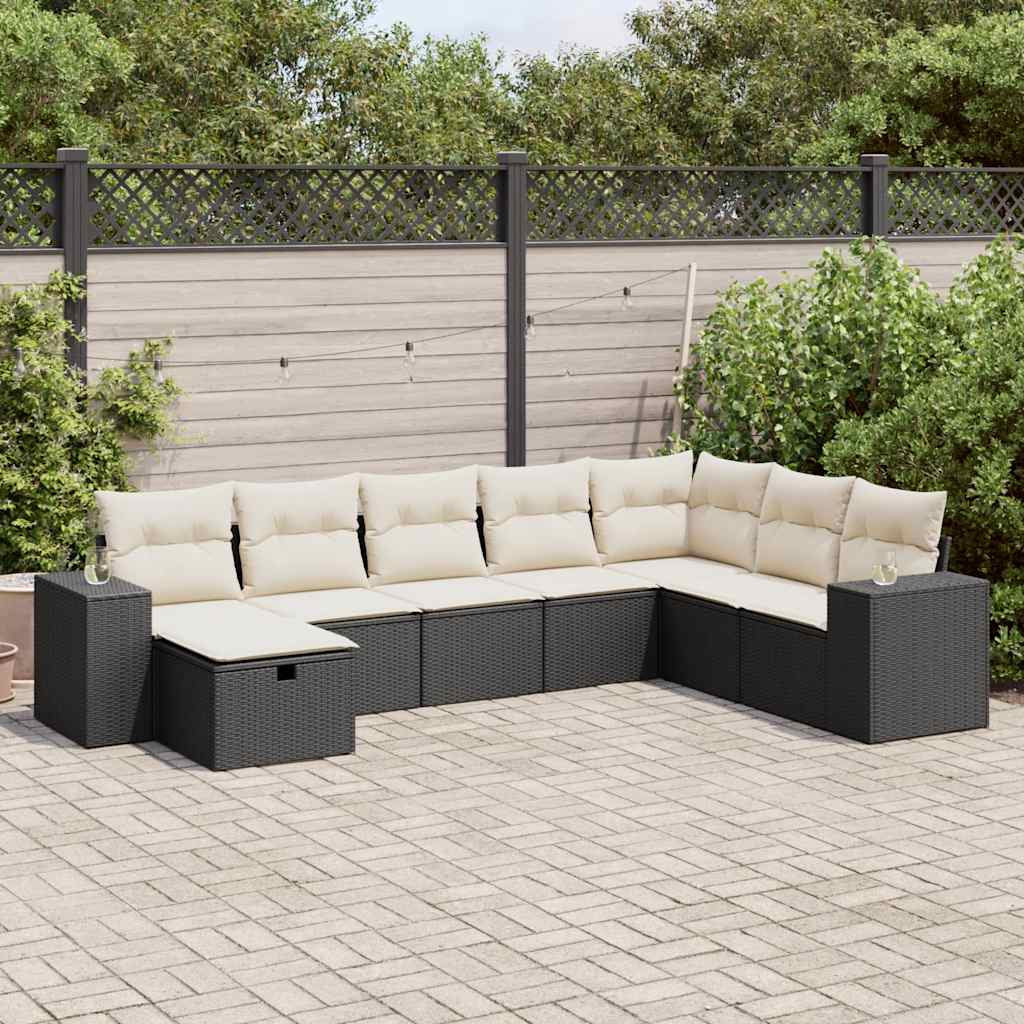 Sofasæt Til Haven 9 Dele Med Hynder Polyrattan Brun