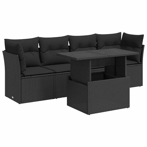 Sofasæt Til Haven 5 Dele Med Hynder Polyrattan
