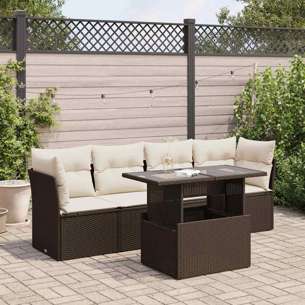 Sofasæt Til Haven 5 Dele Med Hynder Polyrattan