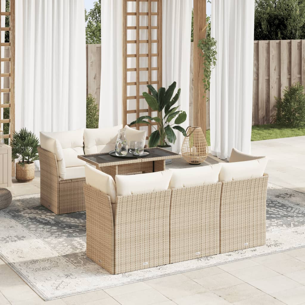 Sofasæt Til Haven 6 Dele Med Hynder Polyrattan