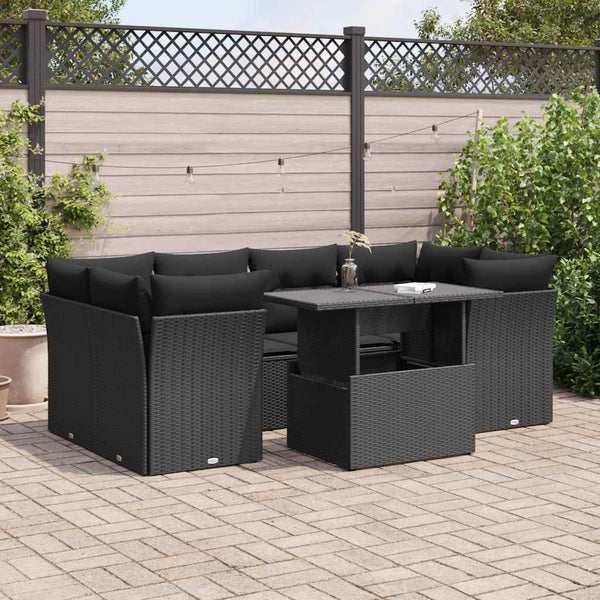 Sofasæt Til Haven 7 Dele Med Hynder Polyrattan