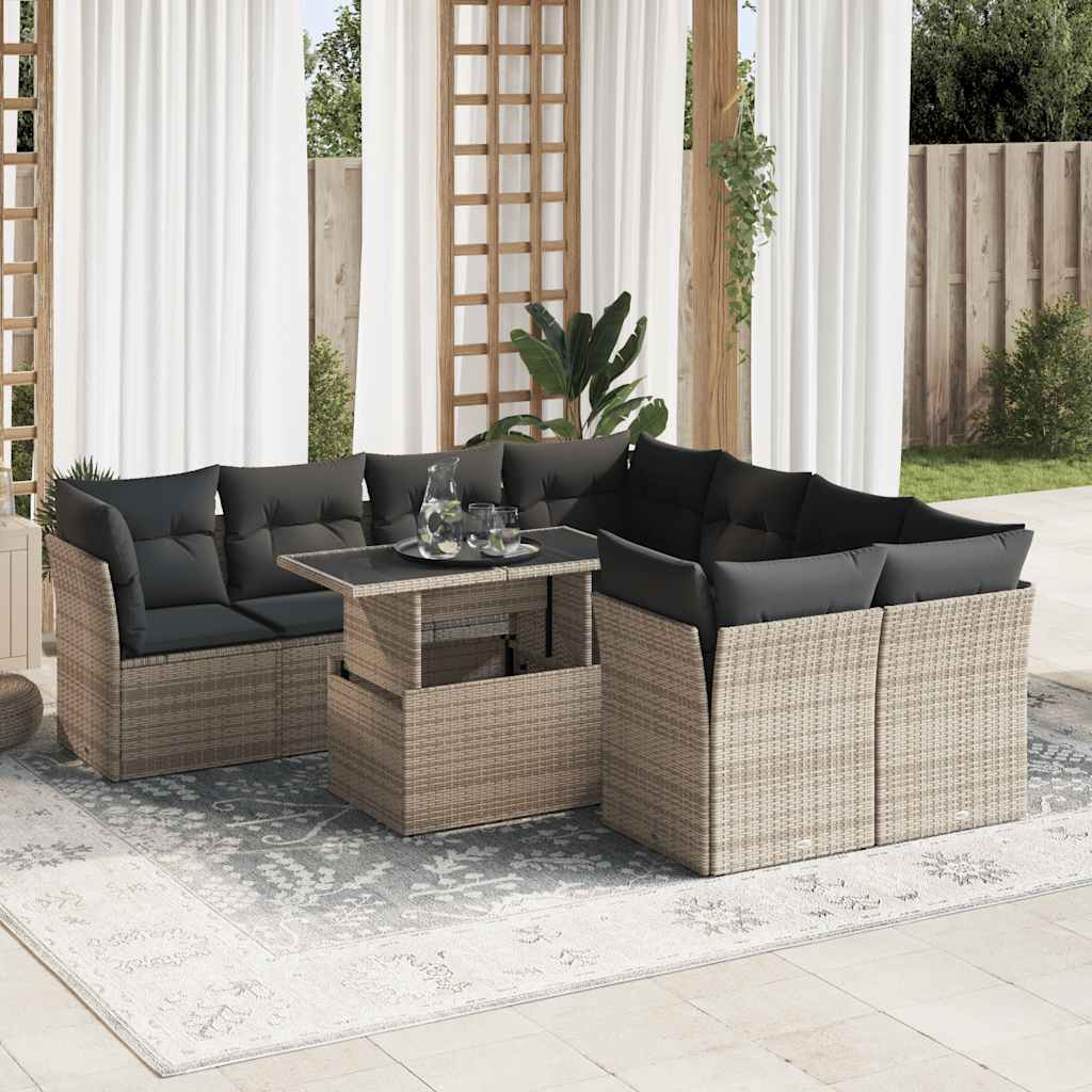 Sofasæt Til Haven 9 Dele Med Hynder Polyrattan