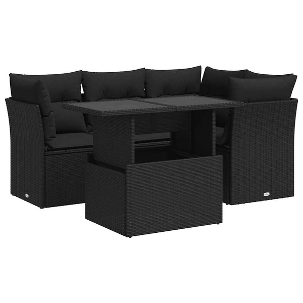 Sofasæt Til Haven 5 Dele Med Hynder Polyrattan