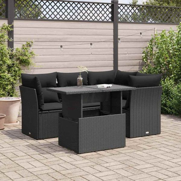 Sofasæt Til Haven 5 Dele Med Hynder Polyrattan