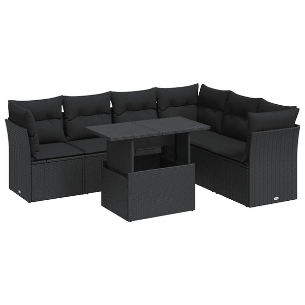 Sofasæt Til Haven 7 Dele Med Hynder Polyrattan