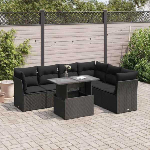 Sofasæt Til Haven 7 Dele Med Hynder Polyrattan