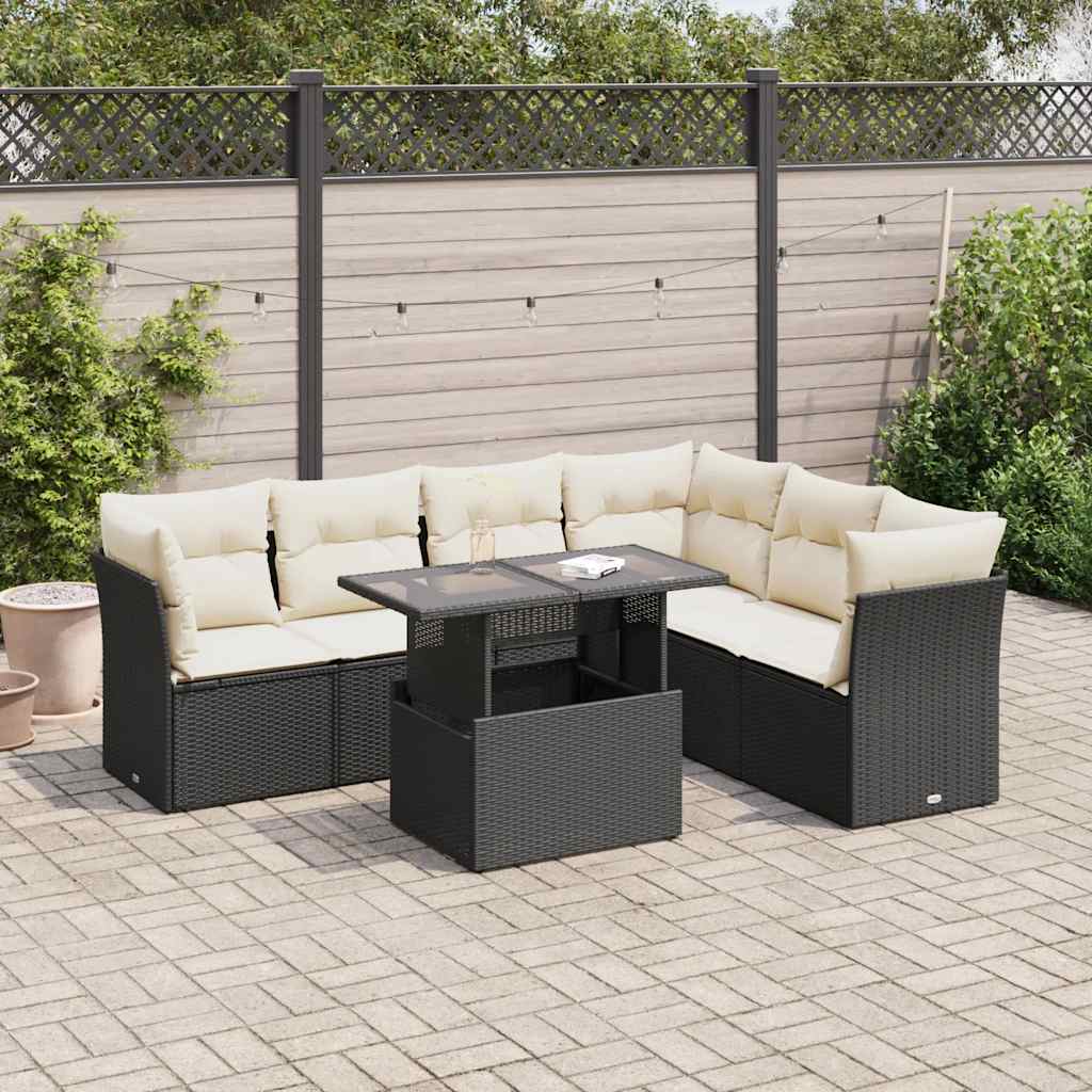 Sofasæt Til Haven 7 Dele Med Hynder Polyrattan