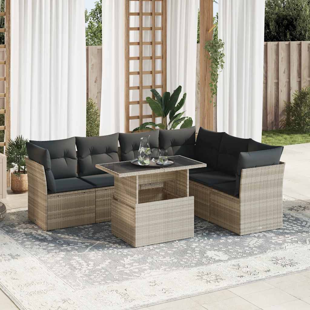 Sofasæt Til Haven 7 Dele Med Hynder Polyrattan
