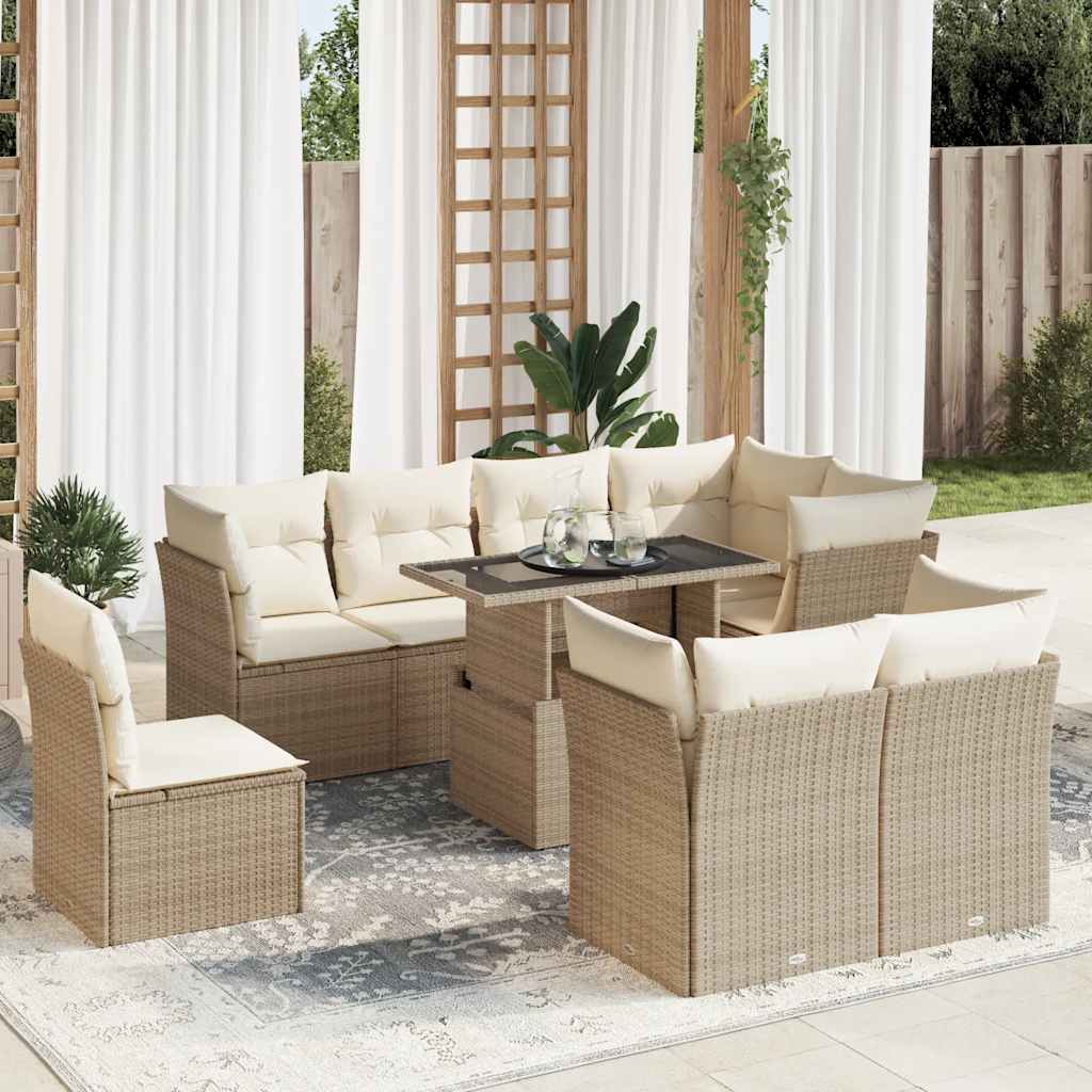 Sofasæt Til Haven 9 Dele Med Hynder Polyrattan