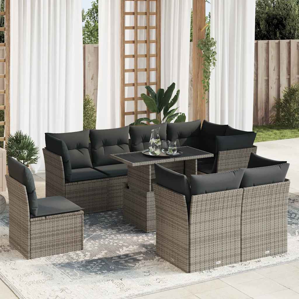 Sofasæt Til Haven 9 Dele Med Hynder Polyrattan