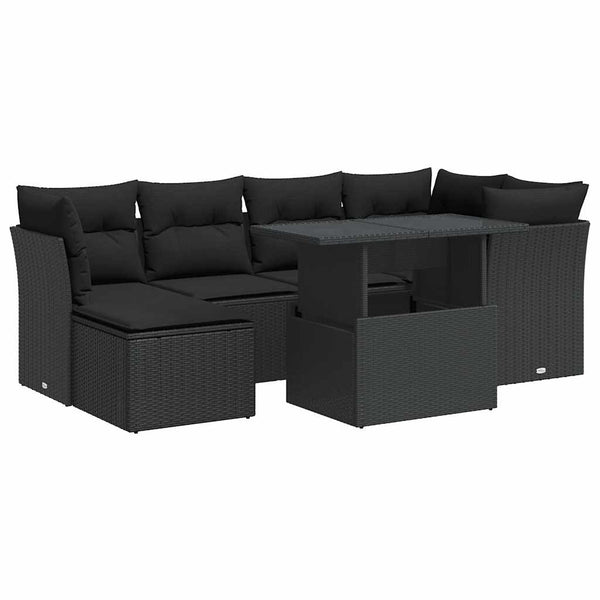 Sofasæt Til Haven 7 Dele Med Hynder Polyrattan