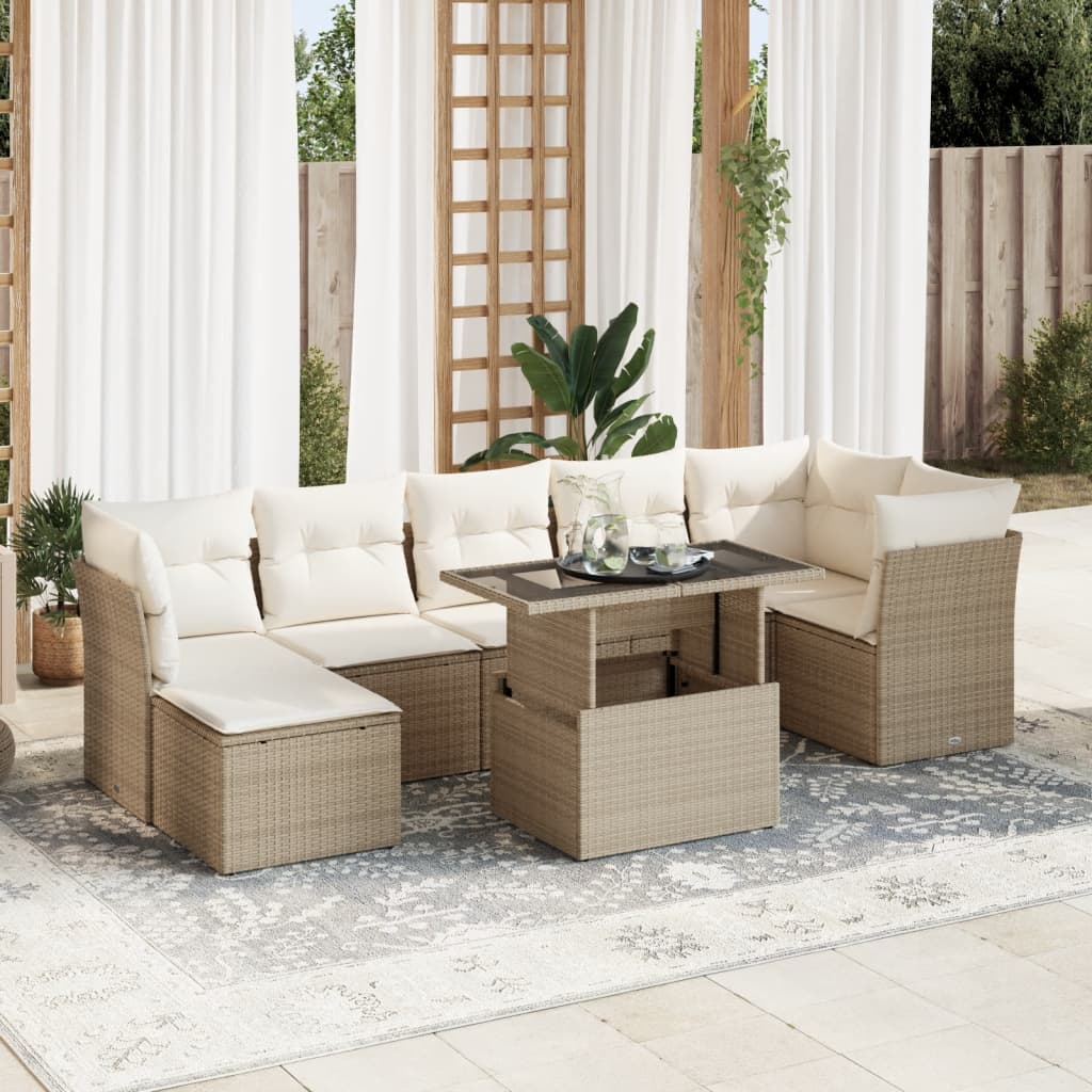 Sofasæt Til Haven 8 Dele Med Hynder Polyrattan