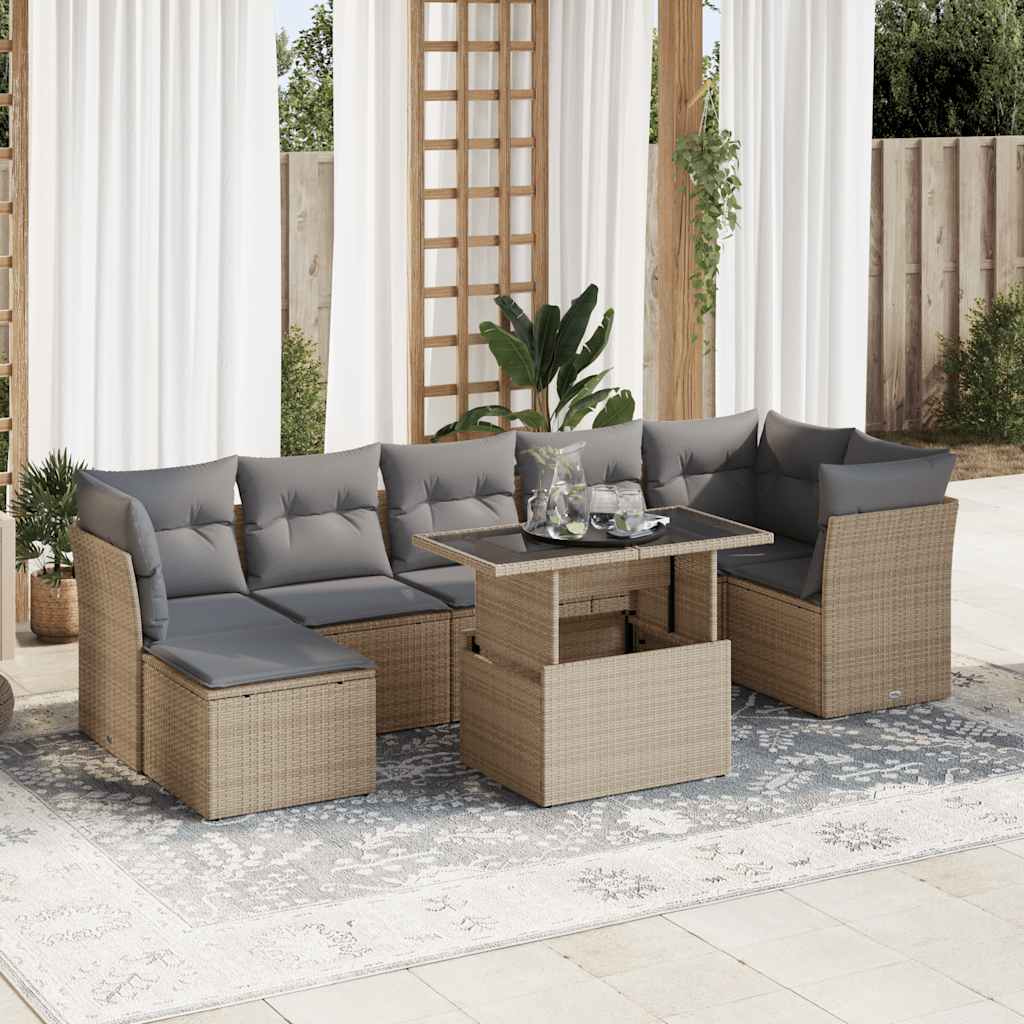 Sofasæt Til Haven 8 Dele Med Hynder Polyrattan